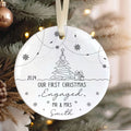 Custom Engaged Ornament, Ornament Engagement Gift For Newly Engaged Couple CX03-47 - Kindlytoys