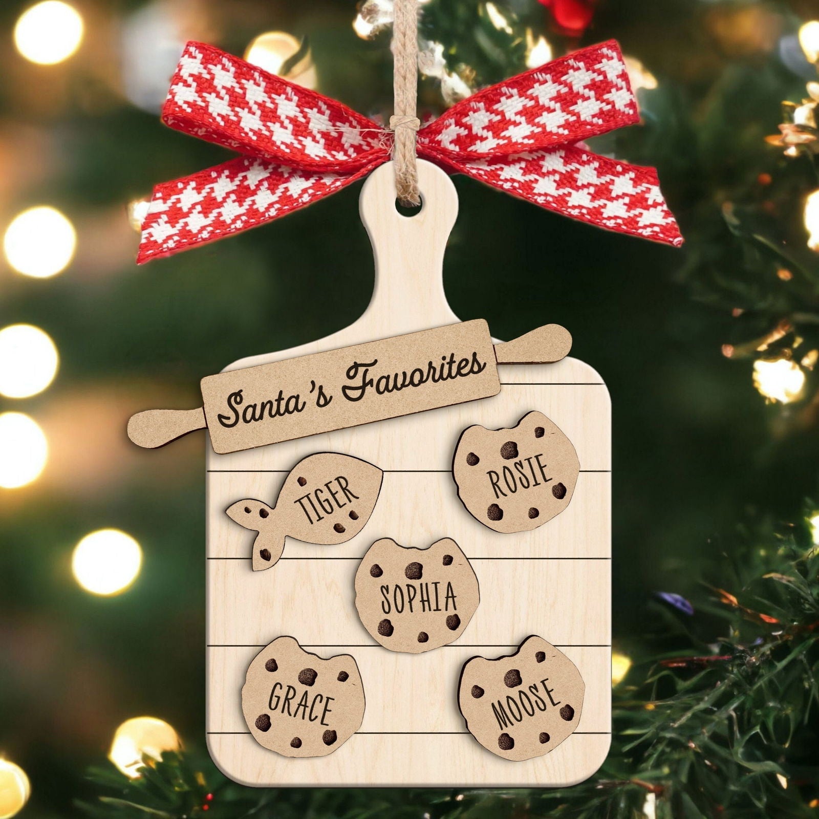 Custom Family Cookie Ornament, Gifts for Grandma Ornament, Family Name Ornament CF133 - Kindlytoys