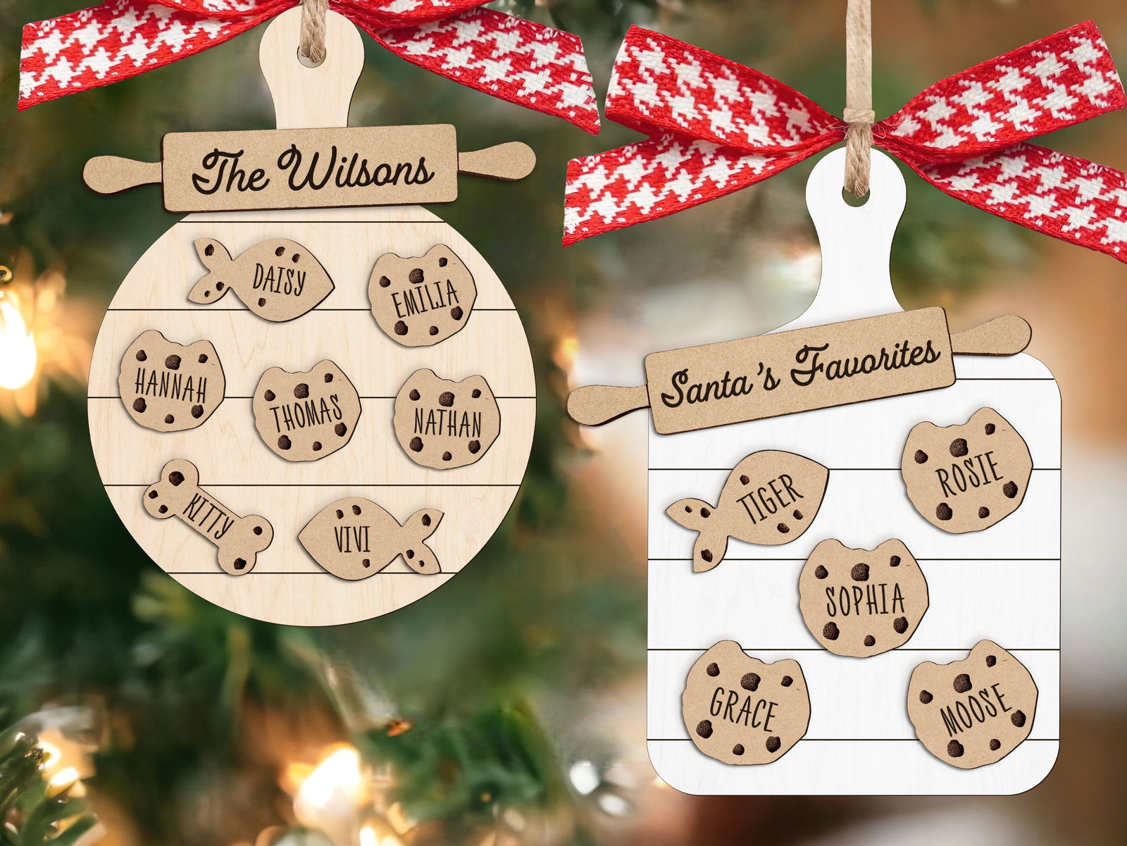 Custom Family Cookie Ornament, Gifts for Grandma Ornament, Family Name Ornament CF133 - Kindlytoys
