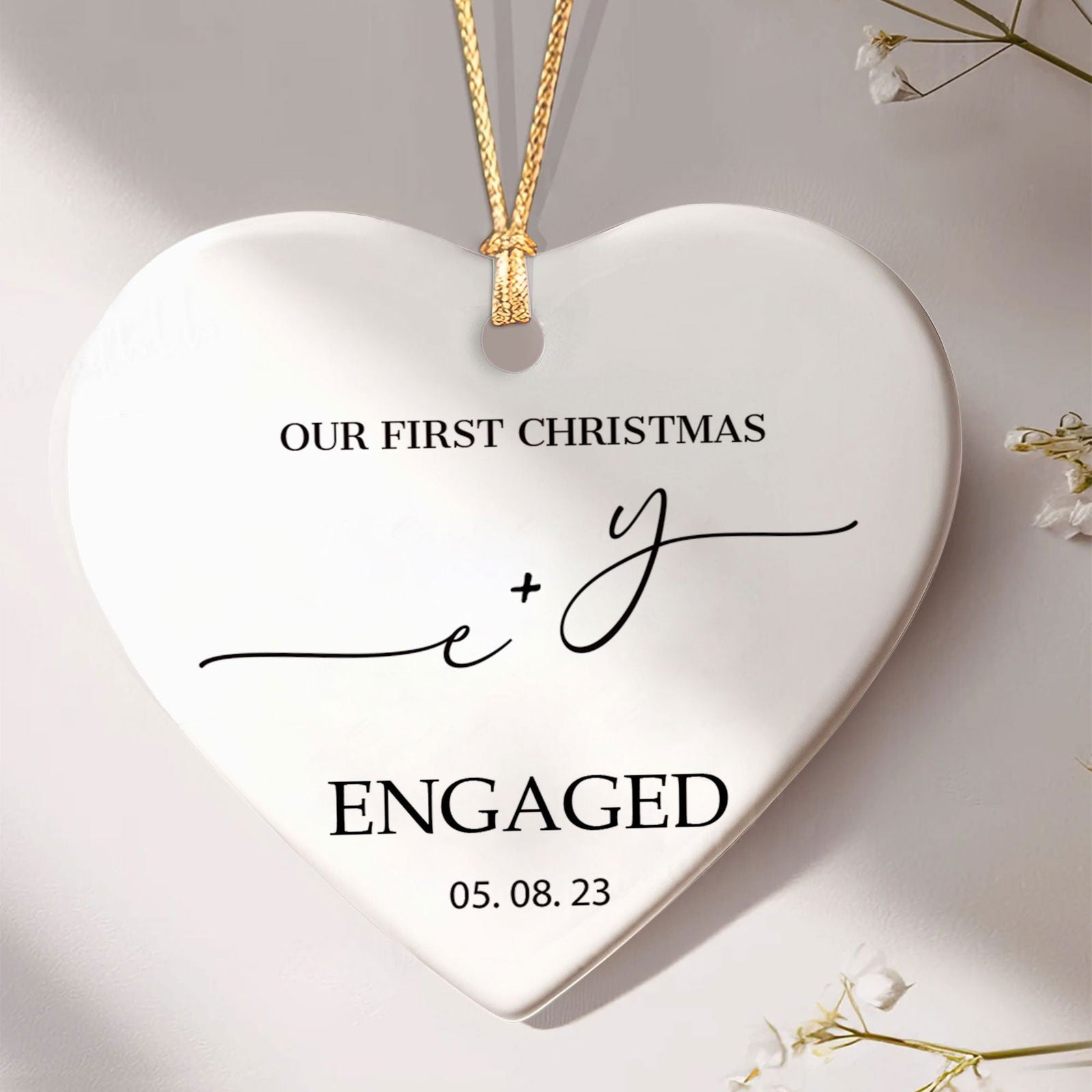 Custom First Christmas Married Ornament, Mr Mrs Ornament, Personalized Wedding Gift CY05-11 - Kindlytoys