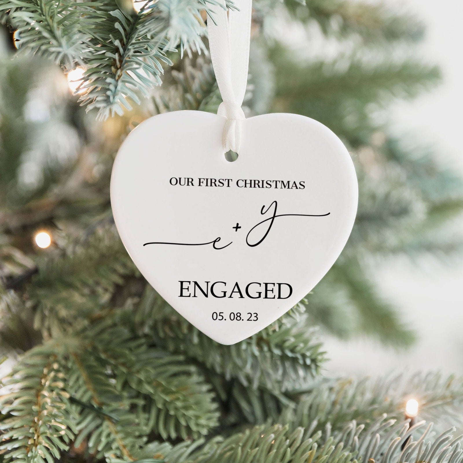 Custom First Christmas Married Ornament, Mr Mrs Ornament, Personalized Wedding Gift CY05-11 - Kindlytoys