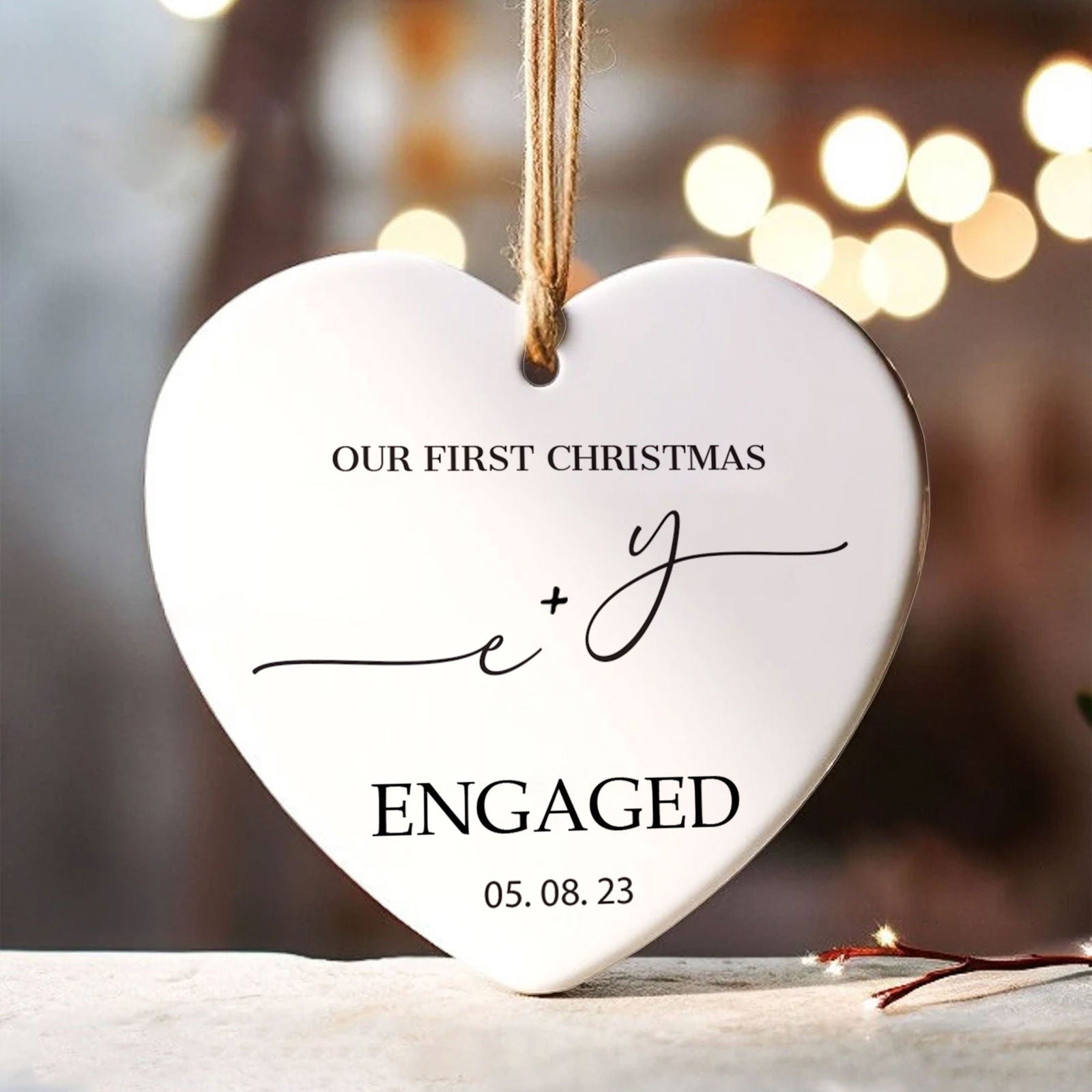 Custom First Christmas Married Ornament, Mr Mrs Ornament, Personalized Wedding Gift CY05-11 - Kindlytoys