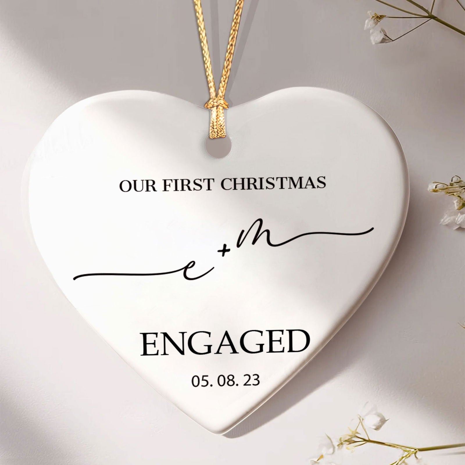 Custom First Christmas Married Ornament, Mr Mrs Ornament, Personalized Wedding Gift CY05-11 - Kindlytoys