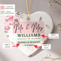 Custom First Christmas Married Ornament, Mr Mrs Ornament, Personalized Wedding Gift CY05-12 - Kindlytoys