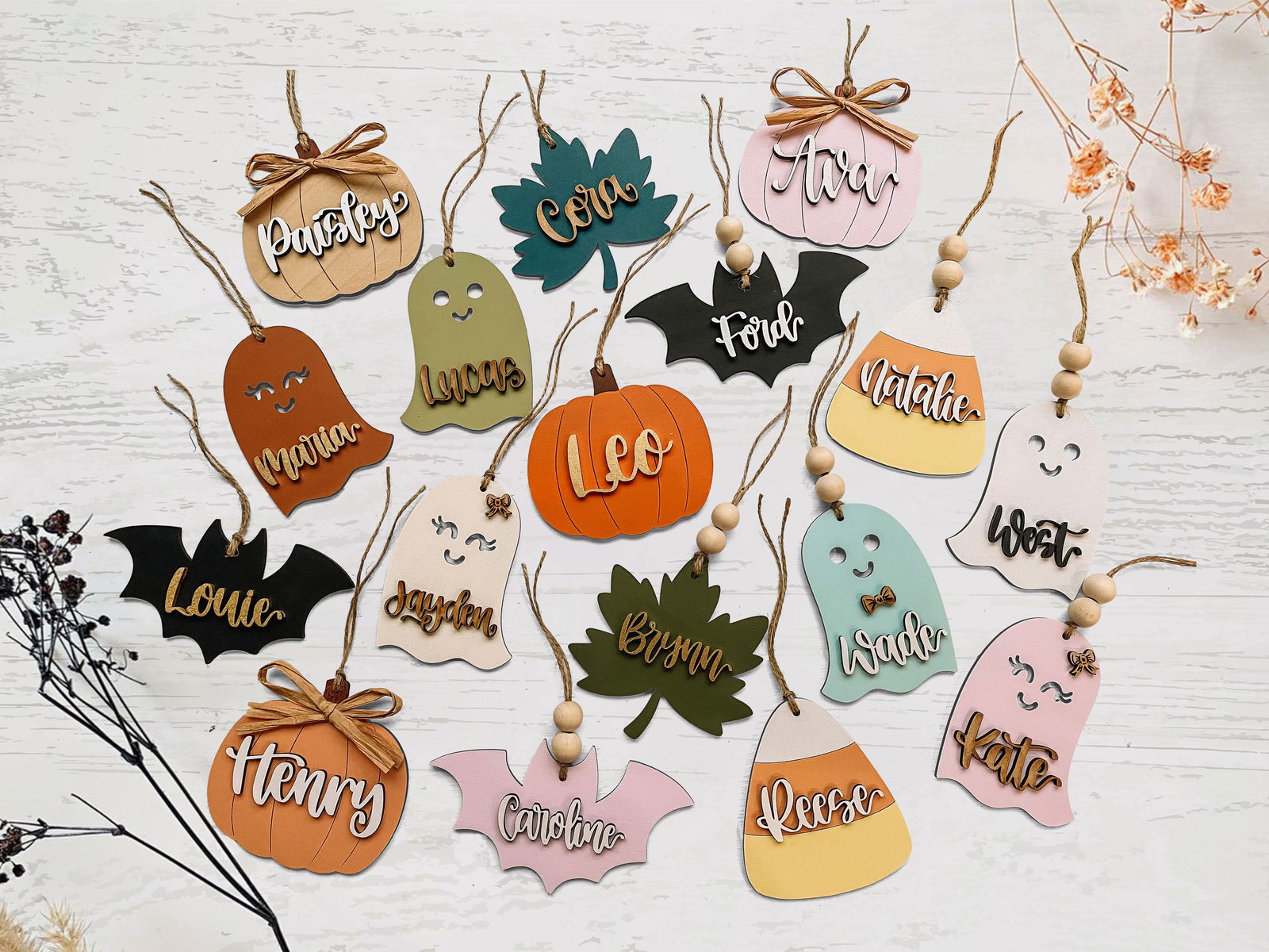 Custom Halloween Tags, Halloween Decor, Boo Bag Tags, Boo Basket, Halloween Name Tags HX07 - Kindlytoys