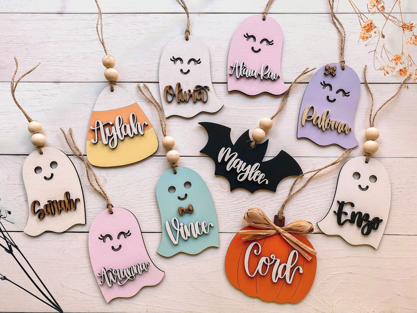 Custom Halloween Tags, Halloween Decor, Boo Bag Tags, Boo Basket, Halloween Name Tags HX07 - Kindlytoys