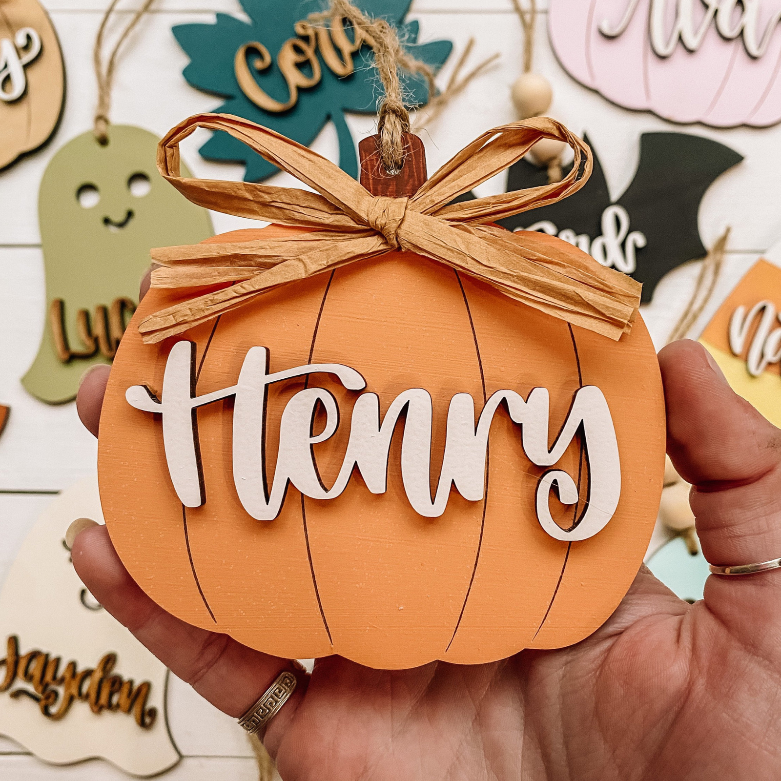 Custom Halloween Tags, Halloween Decor, Boo Bag Tags, Boo Basket, Halloween Name Tags HX07 - Kindlytoys