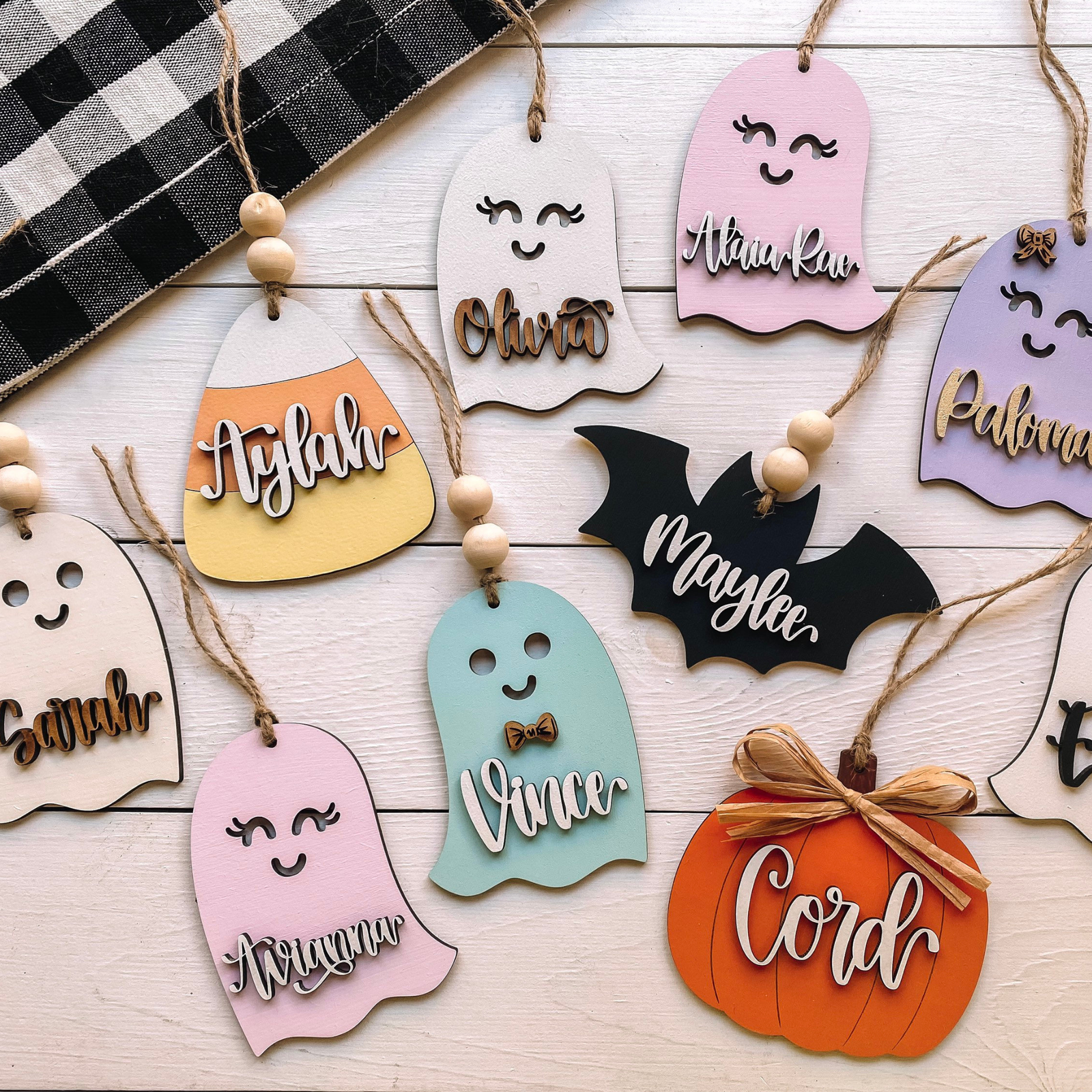 Custom Halloween Tags, Halloween Decor, Boo Bag Tags, Boo Basket, Halloween Name Tags HX07 - Kindlytoys