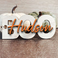 Custom Halloween Wooden Name Tags, Personalized Halloween Tags, Custom Boo Basket, Custom Halloween Tag HX11 - Kindlytoys