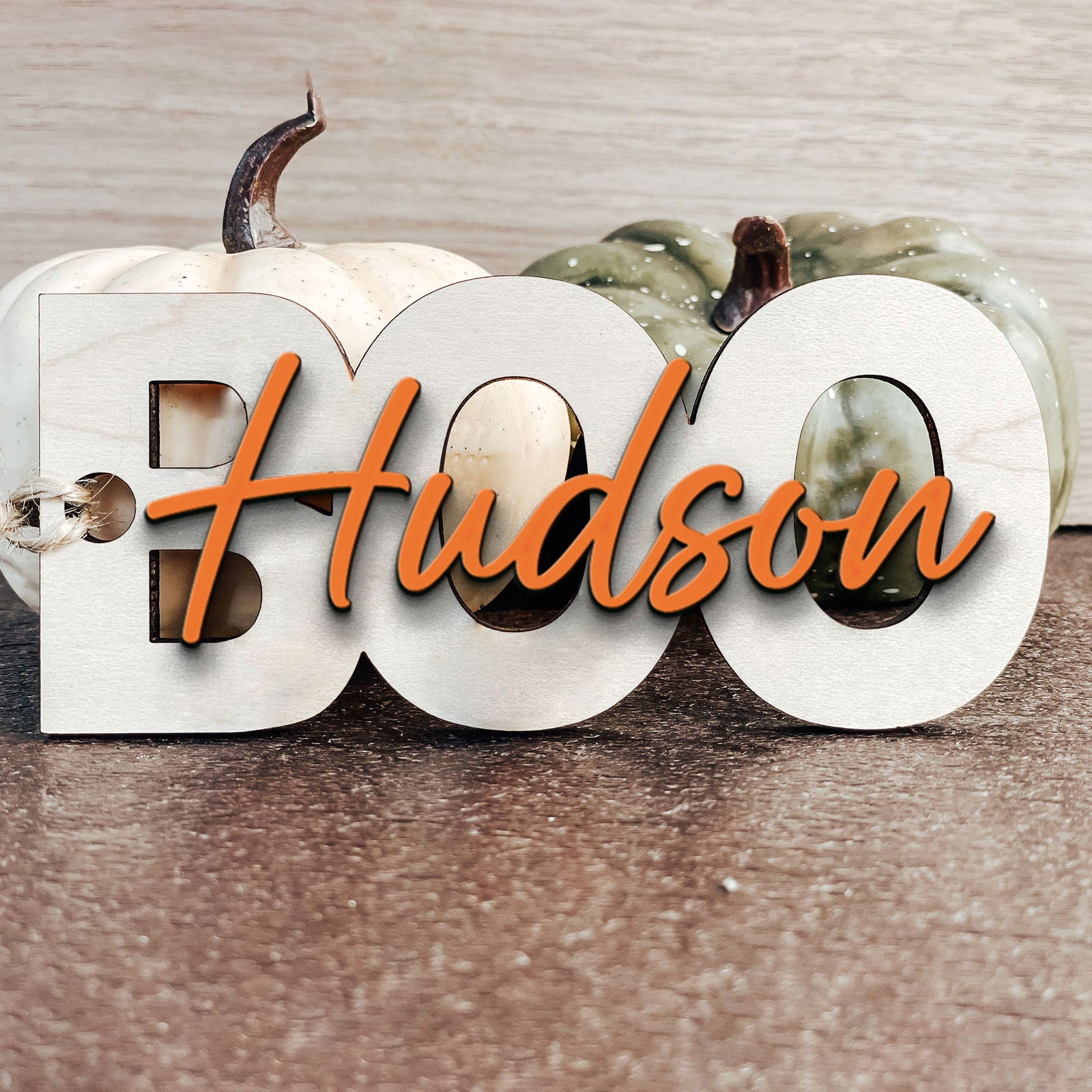 Custom Halloween Wooden Name Tags, Personalized Halloween Tags, Custom Boo Basket, Custom Halloween Tag HX11 - Kindlytoys