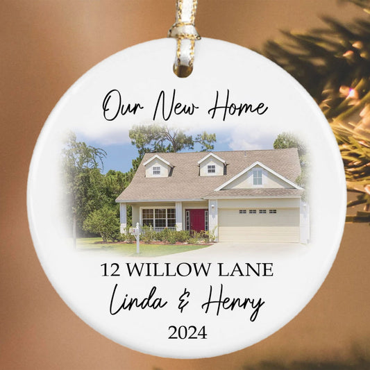Custom House Address Christmas Ornament, Couples New Home Ornament CX01-3 - Kindlytoys