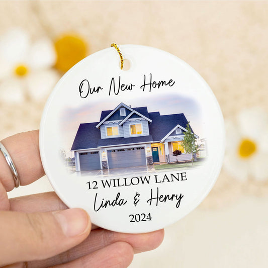 Custom House Address Christmas Ornament, Couples New Home Ornament CX01-3 - Kindlytoys