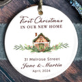 Custom House Address Christmas Ornament, Housewarming Gifts for New House Ornament, Personalized First Christmas in Our New Home Ornament, Personalized New Home Ornament, Custom New House Gift Ideas CX01-6 - Kindlytoys
