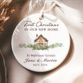 Custom House Address Christmas Ornament, Housewarming Gifts for New House Ornament, Personalized First Christmas in Our New Home Ornament, Personalized New Home Ornament, Custom New House Gift Ideas CX01-6 - Kindlytoys
