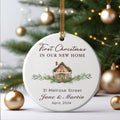 Custom House Address Christmas Ornament, Housewarming Gifts for New House Ornament, Personalized First Christmas in Our New Home Ornament, Personalized New Home Ornament, Custom New House Gift Ideas CX01-6 - Kindlytoys