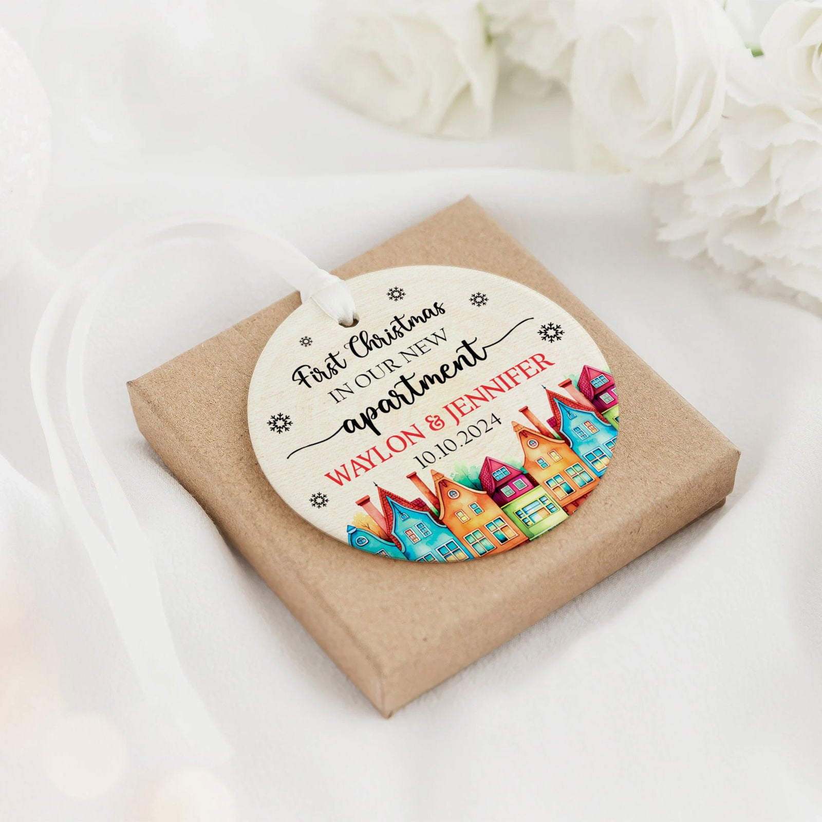 Custom Housewarming for New House Ornament, House Address Christmas Ornament, Personalized First Christmas in Our New Home Ornament, Custom New House Gift Ideas, Couples New Home Ornament, Personalized New Home Ornament CX01-18 - Kindlytoys