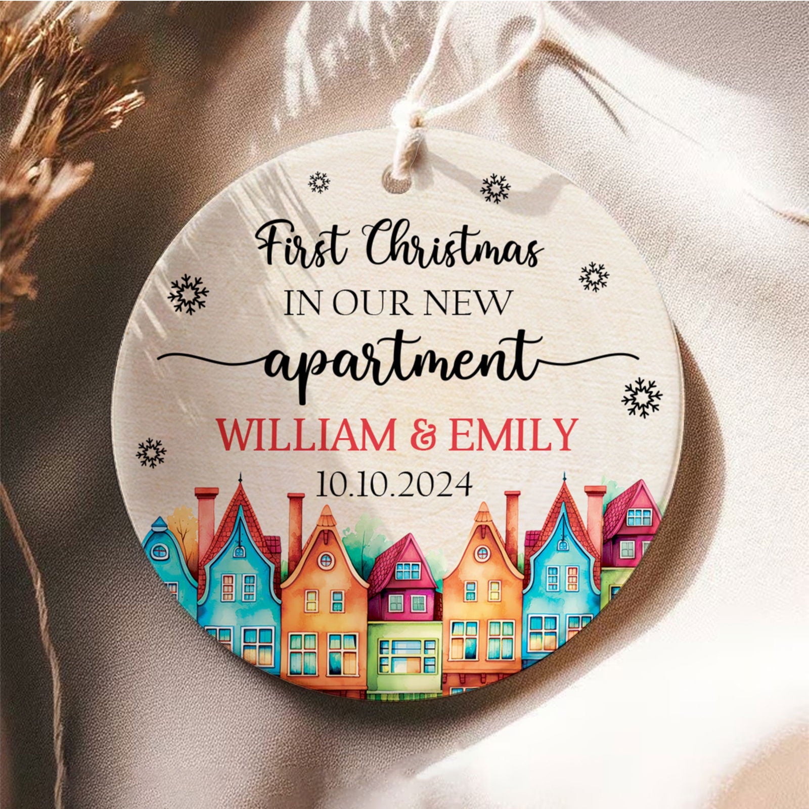Custom Housewarming for New House Ornament, House Address Christmas Ornament, Personalized First Christmas in Our New Home Ornament, Custom New House Gift Ideas, Couples New Home Ornament, Personalized New Home Ornament CX01-18 - Kindlytoys