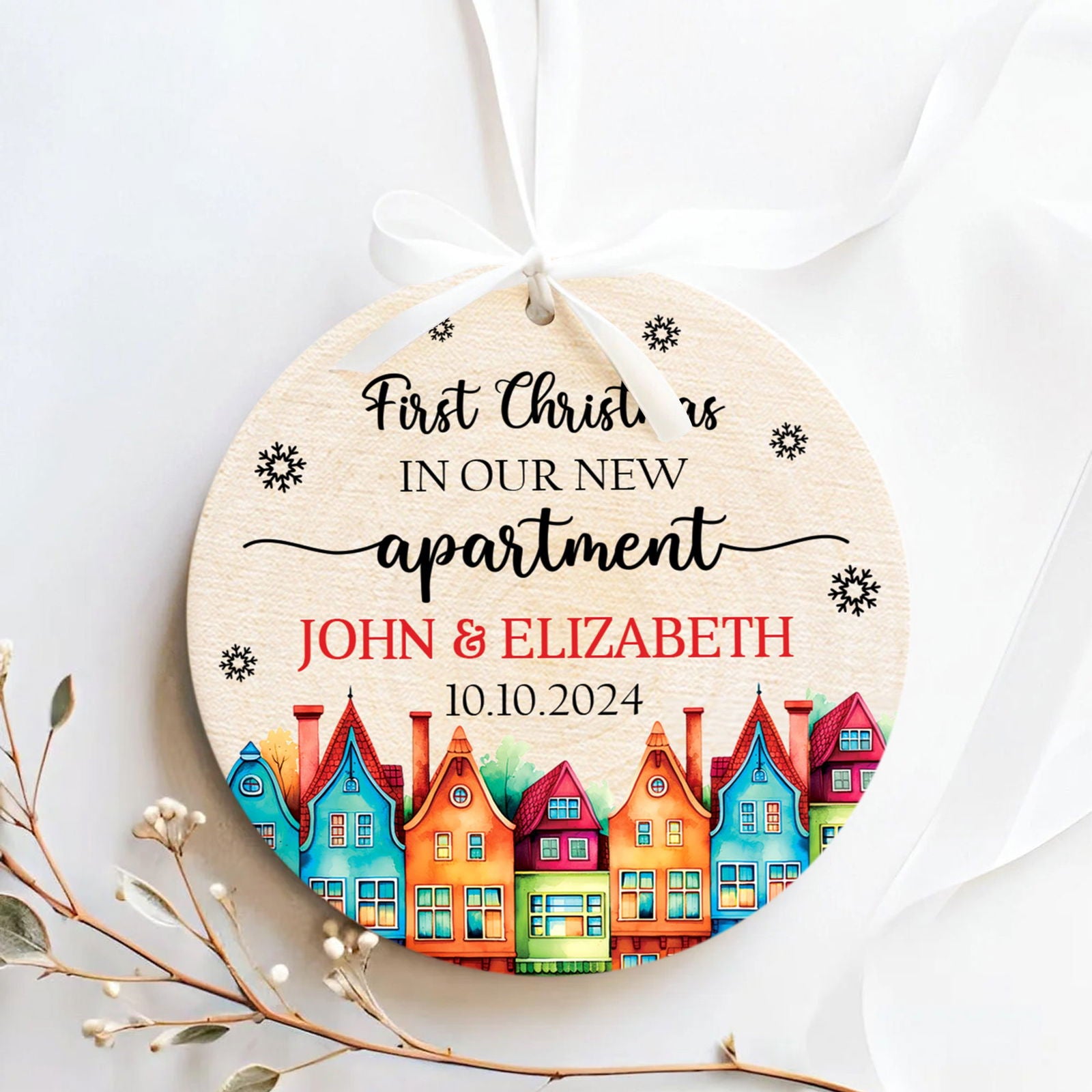 Custom Housewarming for New House Ornament, House Address Christmas Ornament, Personalized First Christmas in Our New Home Ornament, Custom New House Gift Ideas, Couples New Home Ornament, Personalized New Home Ornament CX01-18 - Kindlytoys