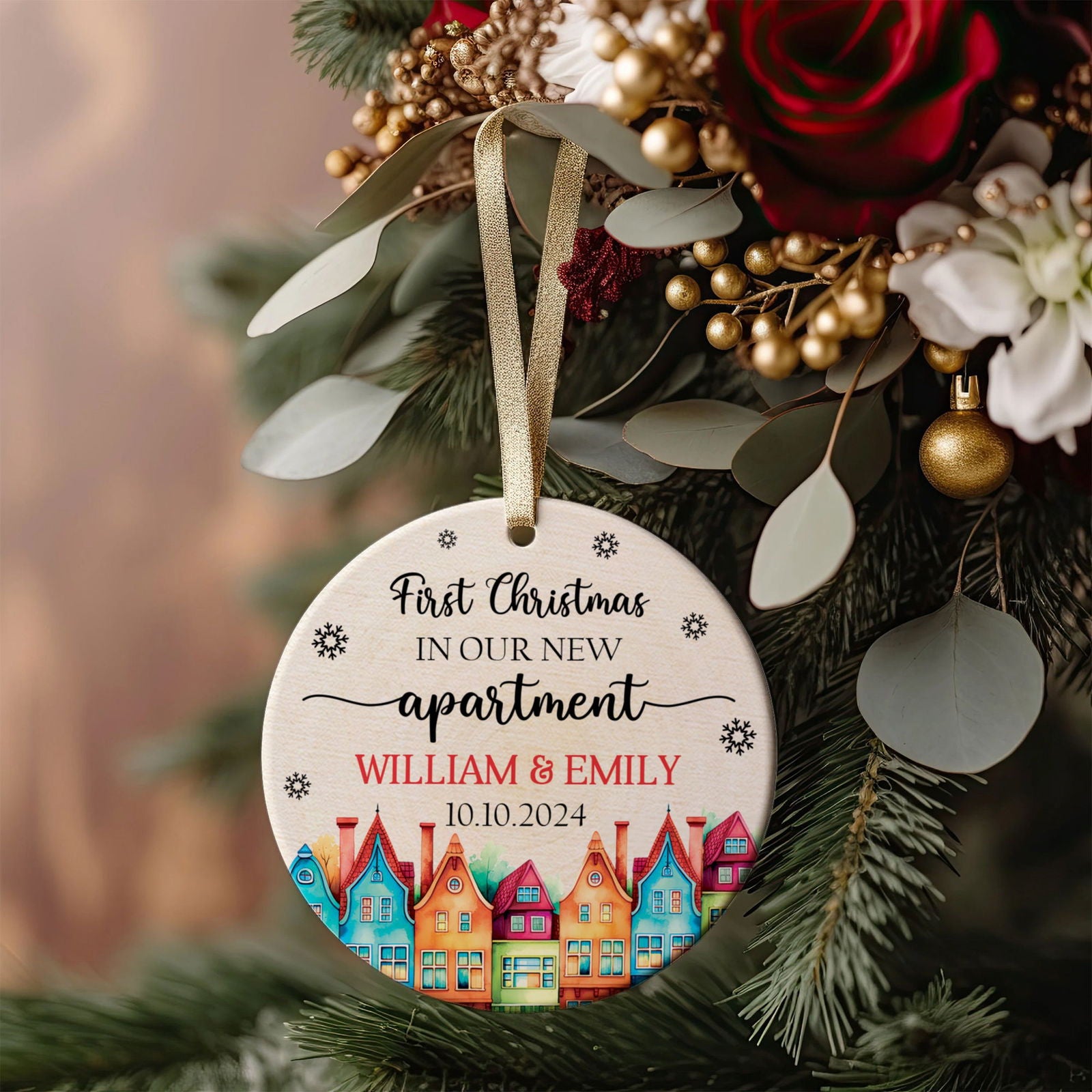 Custom Housewarming for New House Ornament, House Address Christmas Ornament, Personalized First Christmas in Our New Home Ornament, Custom New House Gift Ideas, Couples New Home Ornament, Personalized New Home Ornament CX01-18 - Kindlytoys