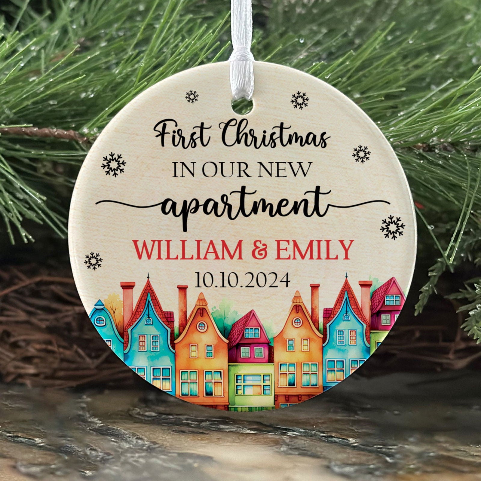 Custom Housewarming for New House Ornament, House Address Christmas Ornament, Personalized First Christmas in Our New Home Ornament, Custom New House Gift Ideas, Couples New Home Ornament, Personalized New Home Ornament CX01-18 - Kindlytoys
