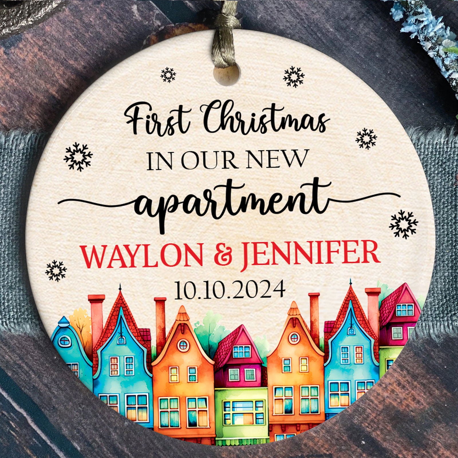 Custom Housewarming for New House Ornament, House Address Christmas Ornament, Personalized First Christmas in Our New Home Ornament, Custom New House Gift Ideas, Couples New Home Ornament, Personalized New Home Ornament CX01-18 - Kindlytoys
