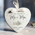 Custom Mr and Mrs Ornament, Engagement Ornament Gift For Couple, Newlywed Gift, Wedding Christmas Ornaments, Anniversary Gift For Husband Wife CY06-05 - Kindlytoys
