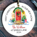 Custom New House Couples Ornament, Personalized First Christmas in Our New Home Ornament,  Custom House Address Christmas Ornament, Personalized Housewarming New Home Ornament CX01-16 - Kindlytoys