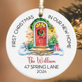 Custom New House Couples Ornament, Personalized First Christmas in Our New Home Ornament,  Custom House Address Christmas Ornament, Personalized Housewarming New Home Ornament CX01-16 - Kindlytoys