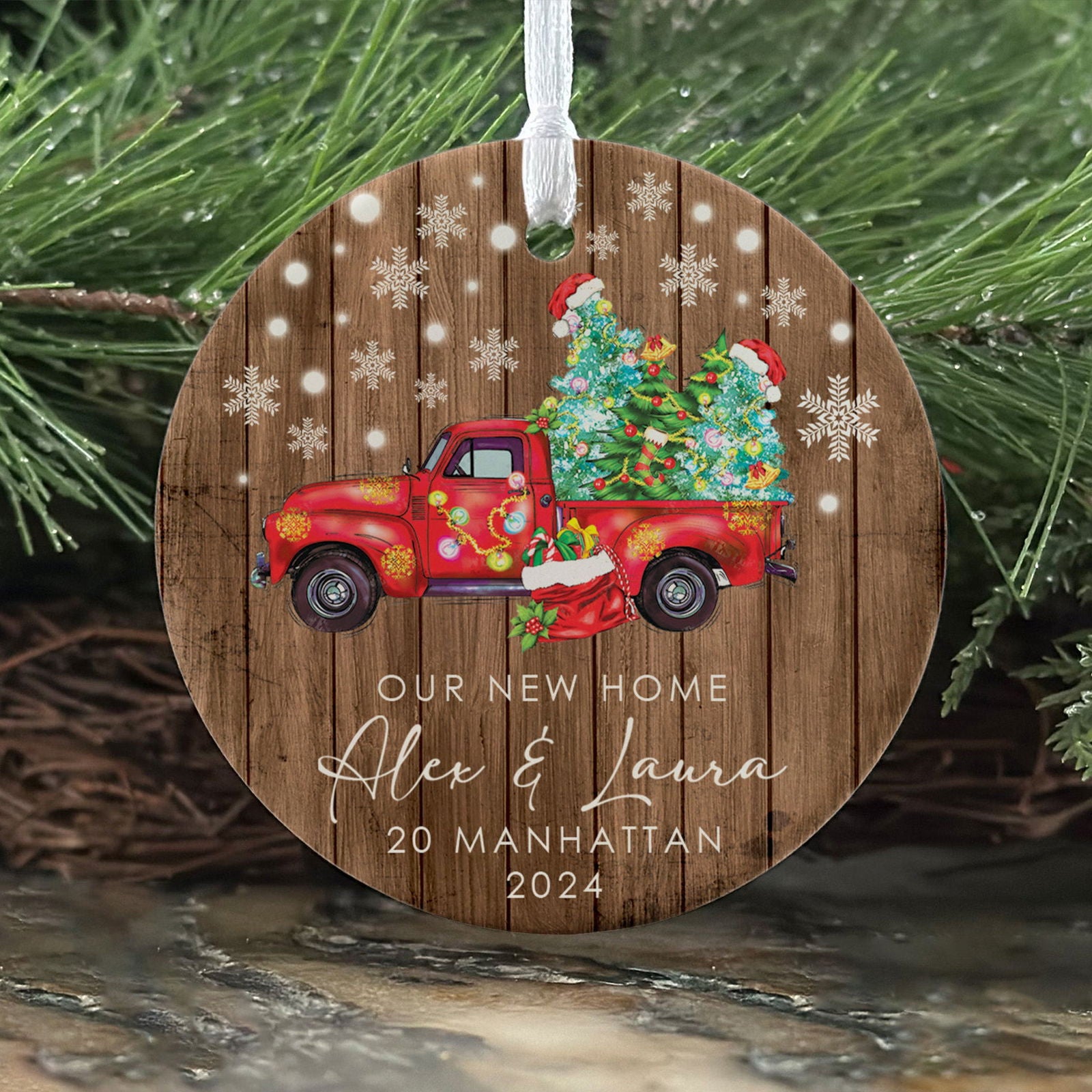 Custom New House Gift Ideas Ornament, Personalized First Christmas in Our New Home Ornament, Couples New Home Ornament, Housewarming Gifts for New House Ornament, Custom House Address Christmas Ornament, Personalized New Home Ornament CX01-9 - Kindlytoys