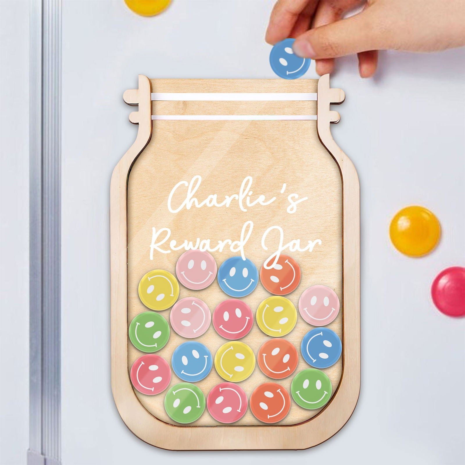 Custom Reward Jar and Tokens Smile Classroom PY09 - Kindlytoys