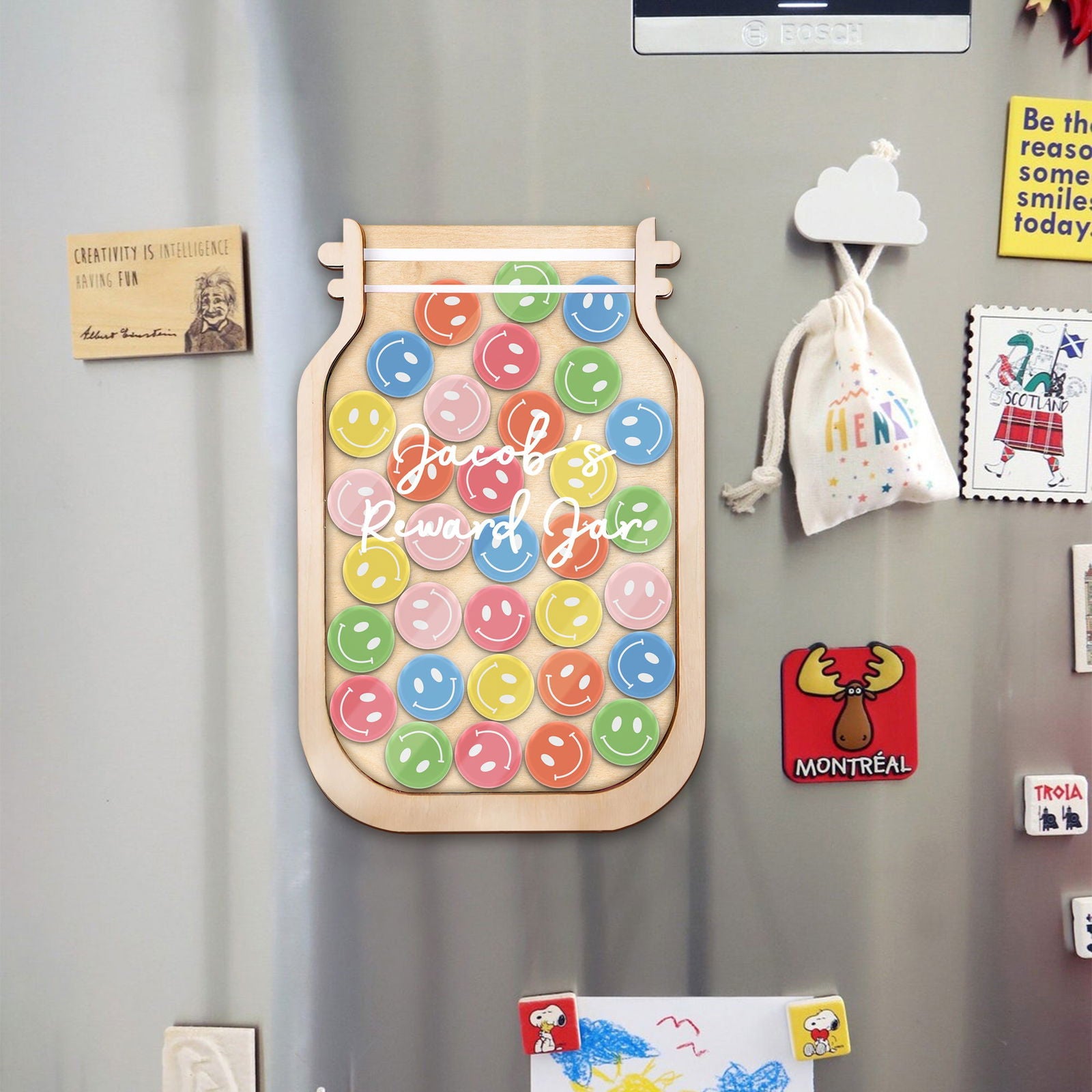Custom Reward Jar and Tokens Smile Classroom PY09 - Kindlytoys