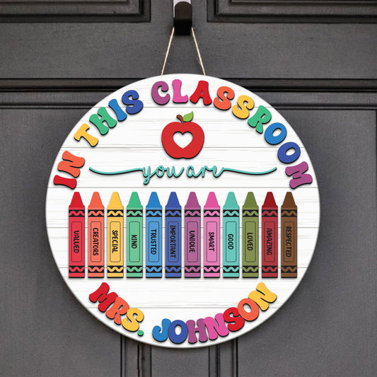 Custom Teacher Door Sign For Classroom DT13 - Kindlytoys