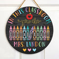Custom Teacher Door Sign For Classroom DT13 - Kindlytoys