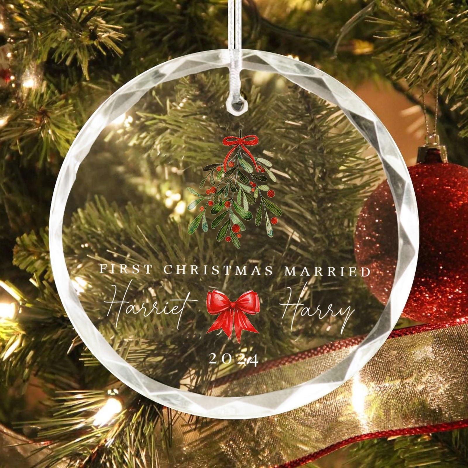 Custom Wedding Christmas Ornament, Custom Location Map Wedding Ornament, Married Ornament, Wedding Ornament, Personalized Ornament Wedding GX05-16 - Kindlytoys
