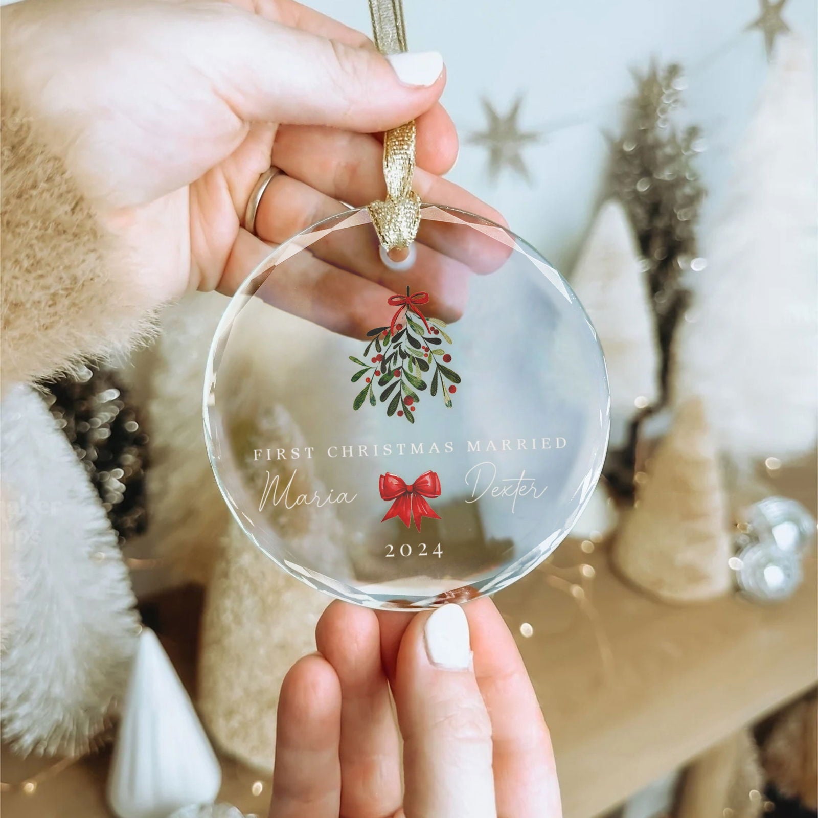 Custom Wedding Christmas Ornament, Custom Location Map Wedding Ornament, Married Ornament, Wedding Ornament, Personalized Ornament Wedding GX05-16 - Kindlytoys