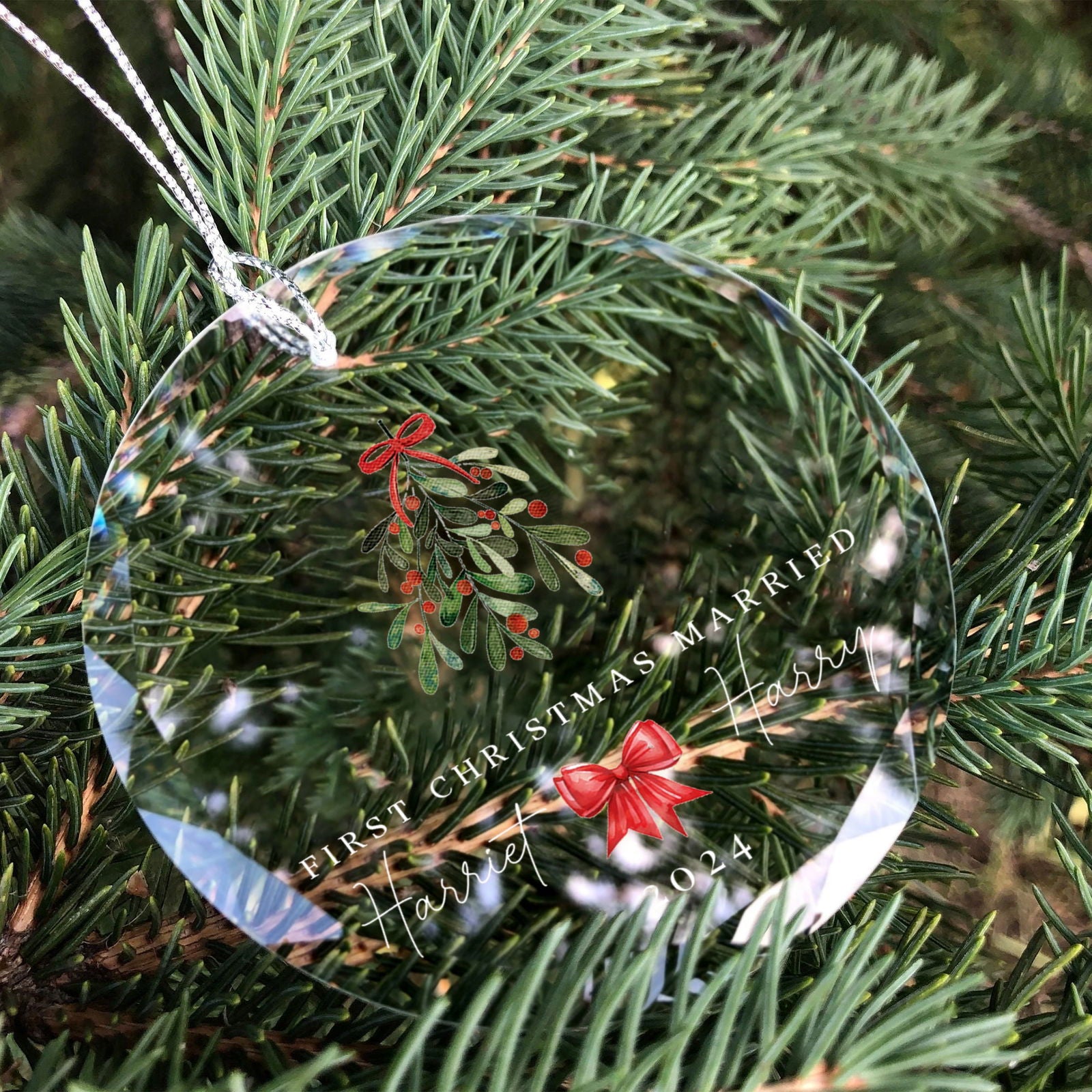Custom Wedding Christmas Ornament, Custom Location Map Wedding Ornament, Married Ornament, Wedding Ornament, Personalized Ornament Wedding GX05-16 - Kindlytoys