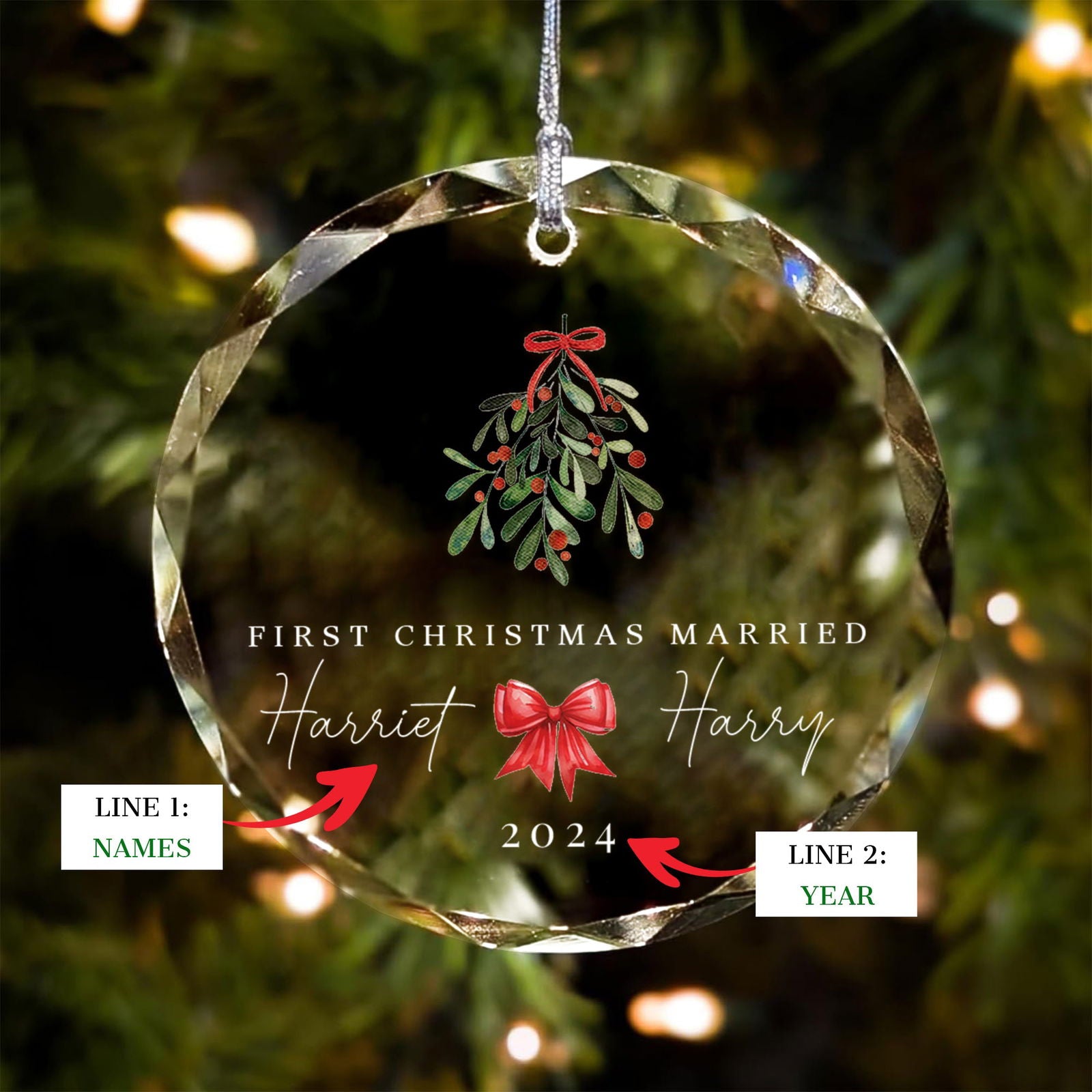 Custom Wedding Christmas Ornament, Custom Location Map Wedding Ornament, Married Ornament, Wedding Ornament, Personalized Ornament Wedding GX05-16 - Kindlytoys