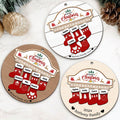 Custom Wooden Family Christmas Ornament 2024, Family Name Stocking Ornament CF14 - Kindlytoys