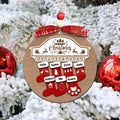 Custom Wooden Family Christmas Ornament 2024, Family Name Stocking Ornament CF14 - Kindlytoys