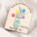 DIY Handprints Wooden Sign, Personalized Gift for Mothers Day Flower Handprint, Handprint Crafts From Kids, Mothers Day Keepsake, Gifts for Mom Grandma MF14 - Kindlytoys