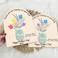 DIY Handprints Wooden Sign, Personalized Gift for Mothers Day Flower Handprint, Handprint Crafts From Kids, Mothers Day Keepsake, Gifts for Mom Grandma MF14 - Kindlytoys