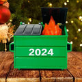Dumpster Fire Ornament LED Flickering, 2024 Funny Christmas Ornament, Personalized Xmas Decoration, Everything is Fine, Funny Christmas Gifts - Kindlytoys