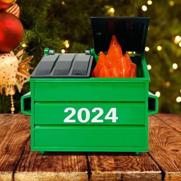 Dumpster Fire Ornament LED Flickering, 2024 Funny Christmas Ornament, Personalized Xmas Decoration, Everything is Fine, Funny Christmas Gifts - Kindlytoys