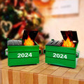 Dumpster Fire Ornament LED Flickering, 2024 Funny Christmas Ornament, Personalized Xmas Decoration, Everything is Fine, Funny Christmas Gifts - Kindlytoys