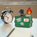 Dumpster Fire Pen Holder, Funny Desk Accessory, Custom Pencil Holder DIY Wood Pencil Holder, Dumpster Fire Holder, Gift For Coworker, Funny Gift For Colleagues DP11 - Kindlytoys