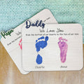 Father's Day Wooden Footprint DIY, Kids footprint craft, Gift for Grandpa, Gift for Dad, presents for dad FP01 - Kindlytoys
