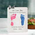 Father's Day Wooden Footprint DIY, Kids footprint craft, Gift for Grandpa, Gift for Dad, presents for dad FP01 - Kindlytoys