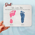 Father's Day Wooden Footprint DIY, Kids footprint craft, Gift for Grandpa, Gift for Dad, presents for dad FP01 - Kindlytoys