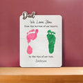 Father's Day Wooden Footprint DIY, Kids footprint craft, Gift for Grandpa, Gift for Dad, presents for dad FP01 - Kindlytoys