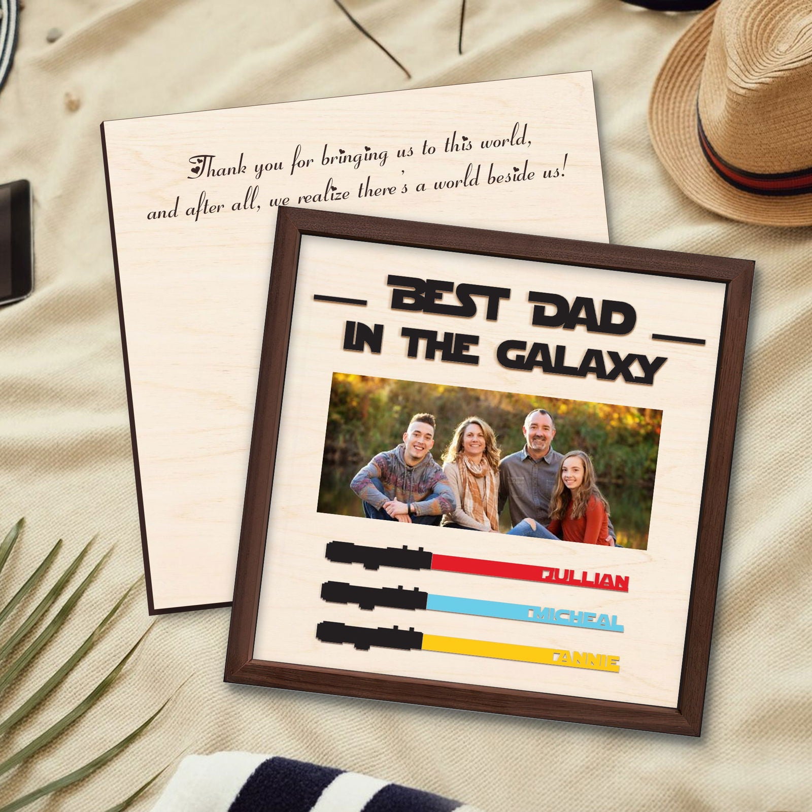 Fathers Day Gift With Photo Wooden Sign, I Am Their Father Wooden Sign, Gift ideas for dad, Presents for dad IA02 - Kindlytoys